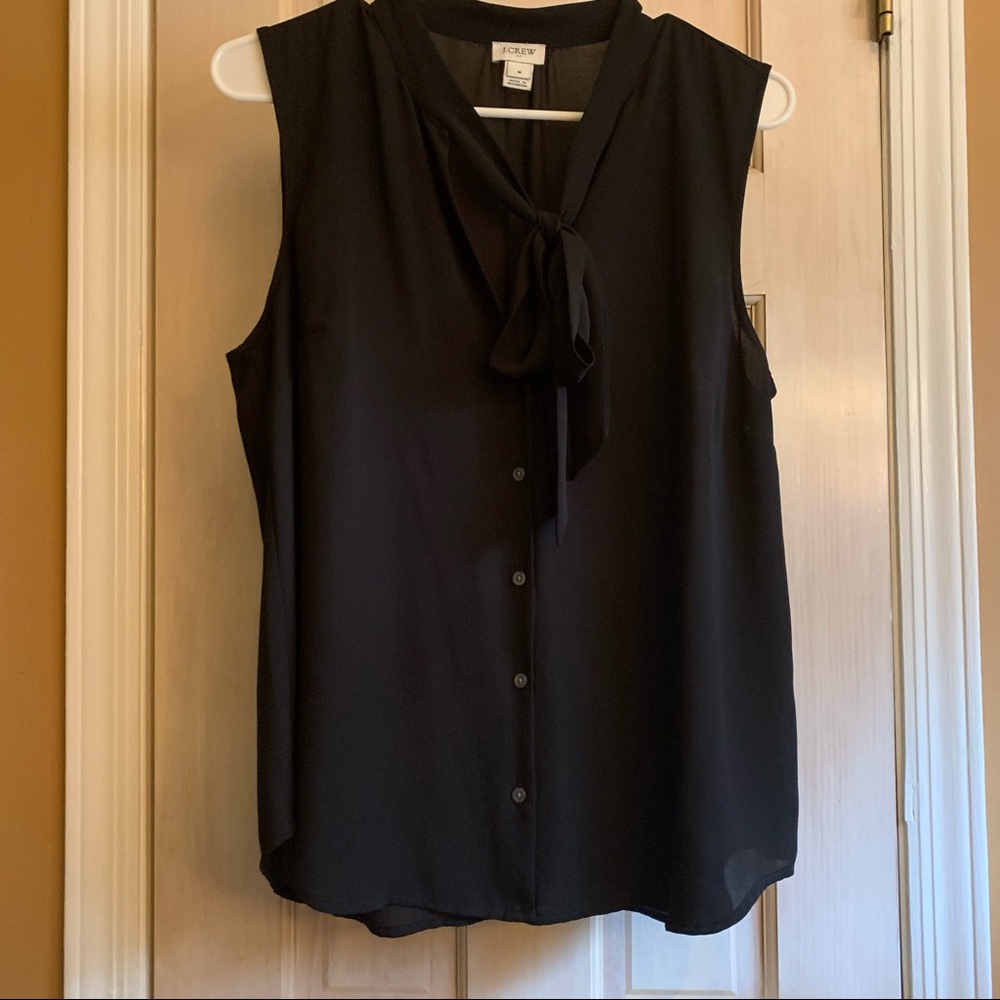 J. Crew black sleeveless blouse